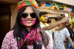 Journalist Indianews at Holi in Vrindavan - India